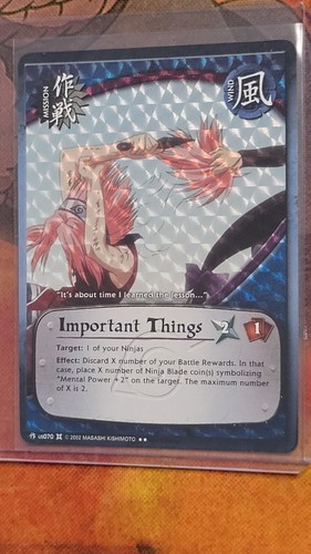 Naruto CCG Set 9 The Chosen 'Missions' Chckered Diamond Foil / Spiral 1st Ed NM - Picture 65 of 91