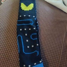 2 NEW PAIRS OF PAC-MAN VIDEO GAME NOVELTY CREW SOCKS SIZE 6-12