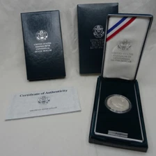 1990-P Eisenhower Proof Silver Dollar US Mint Commemorative $1 COA OGP