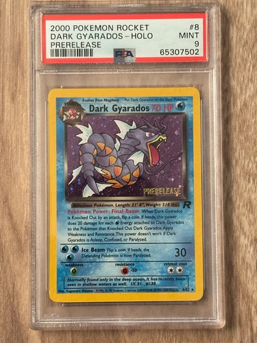 Pokemon Team Rocket Dark Gyarados Prerelease PSA 9 # 65307502