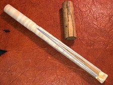 Jerry Rauenzahn 4 Point Prong Pool Cue Front. Bocote into Bird's Eye Maple.