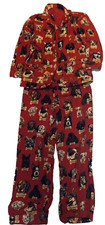 Nick Nora Flannel Pajama Set Dog Breeds Milk Bone Top Pants Size S Dog Lover