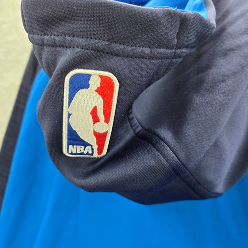 Dallas Mavericks Men Sweatshirt 3XL Blue Colorblock Hoodie Adidas Logo Fleece - Picture 7 of 12