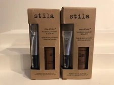 2X Stila Stay All Day Foundation Concealer & Brush Kit "16 COCOA" FREE SHIP NEW