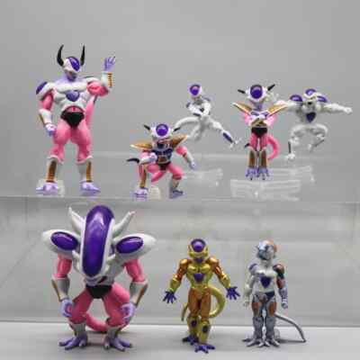 8Pcs/Set BANDAI Dragon Ball Z Anime Figure Frieza Full Form Set Action Figures