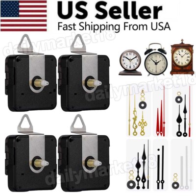 4PCS Wall Quartz Clock Movement Mechanism DIY Replacement Repair Tool Part Kit