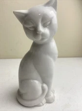 Vintage Otagiri Siamese White Cat 8" Figurine Japan MCM Porcelain Ceramic Kitten