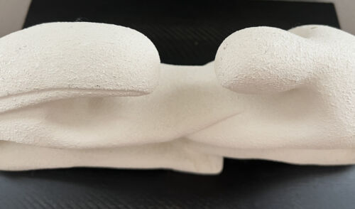 Royal Haeger Couple Reaching Infinity Sculpture 1980s White Matte Pottery - Picture 3 of 8