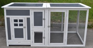 Details About 63 Plastic Wood Chicken Coop Hen House Poultry Run Hutch Cage W Nesting Boxes
