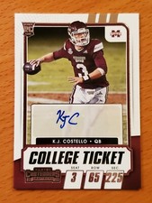2021 Contenders Draft #304 K.J. Costello Mississippi State Rookie QB Auto B