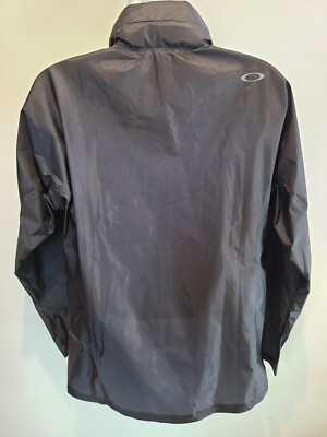 NEW - Oakley Black Solid Long sleeve Zipper Windbreaker, Men's XL