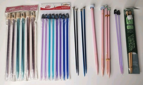 Lot of Knitting Needles Susan Bates Crystalites Knitting Acrylics Craft