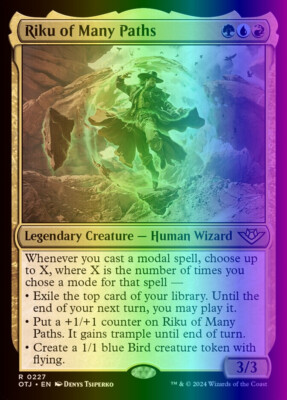 MTG Riku of Many Paths (227/441) Outlaws of Thunder Junction LP FOIL
