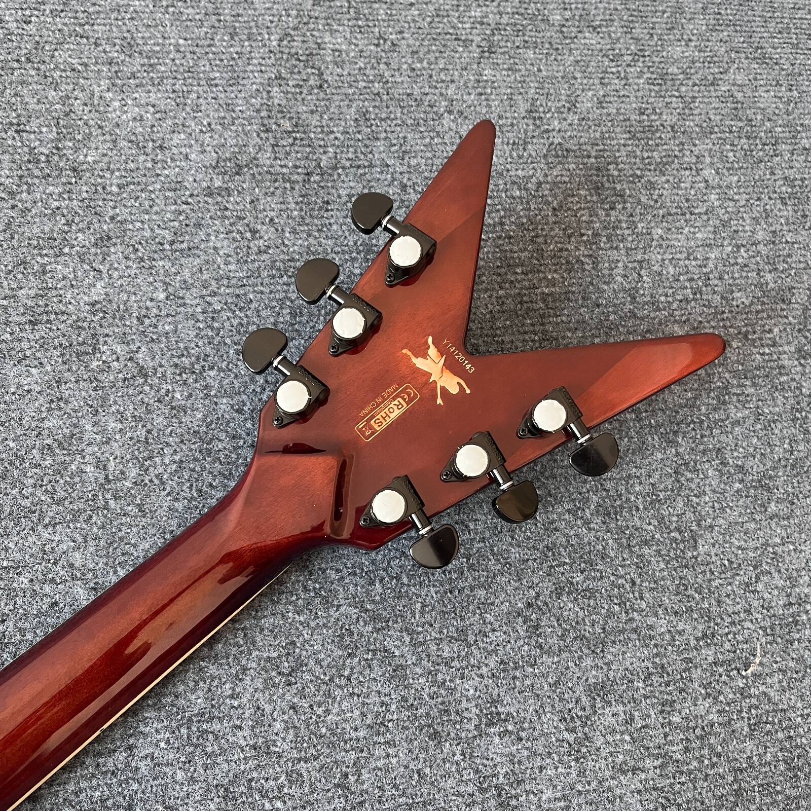 Custom Dean Electric Guitar Irregular Sunset Body Floyd Rose Bridge