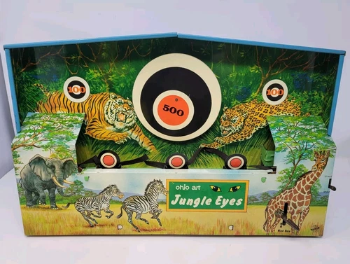 Ohio Art Jungle Eyes Shooting Gallery Target Amusement Park Game *Not Working*
