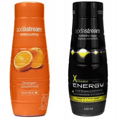 NEU Sodastream Sirup Set Orange 440ml Xtreme Energy 440ml Getränkesirup