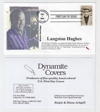 TurtlesTradingPost- Langston Hughes, Writer- 2002 #3357 FDC- Dynamite Covers