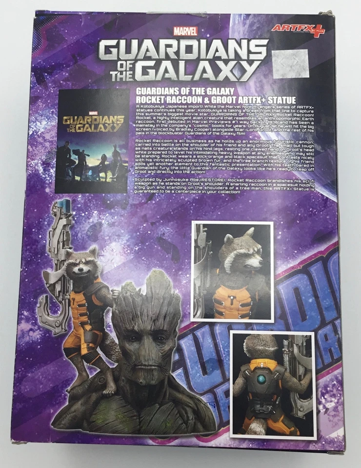 ARTFX Guardianes de la Galaxia Groot & Rocket Racoon Estatua Escala 1/10 Modelo Kit Foto 3 de 4