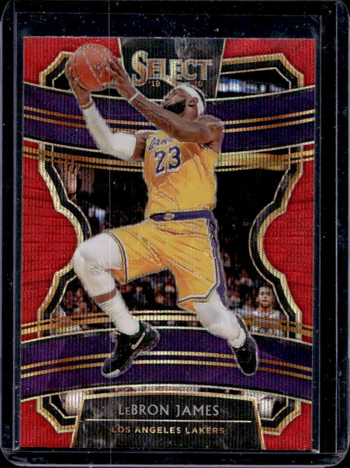 2019-20 Select LeBron James Red Wave Prizm Concourse #47 Lakers