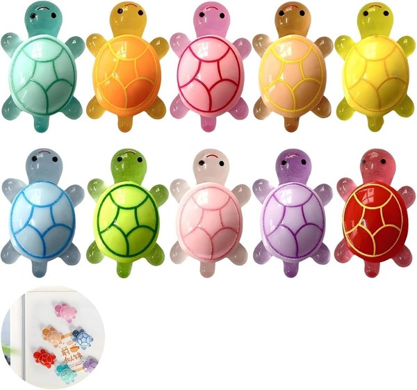 10 StüCk Leuchtende Mini SchildkröTen Harz Figuren, Mini Turtle, Small Turtles,-image