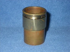 VINTAGE OPEN TOP BRASS ALTO SAXOPHONE BODY END PLUG - 24.5mm TENON DIAMETER