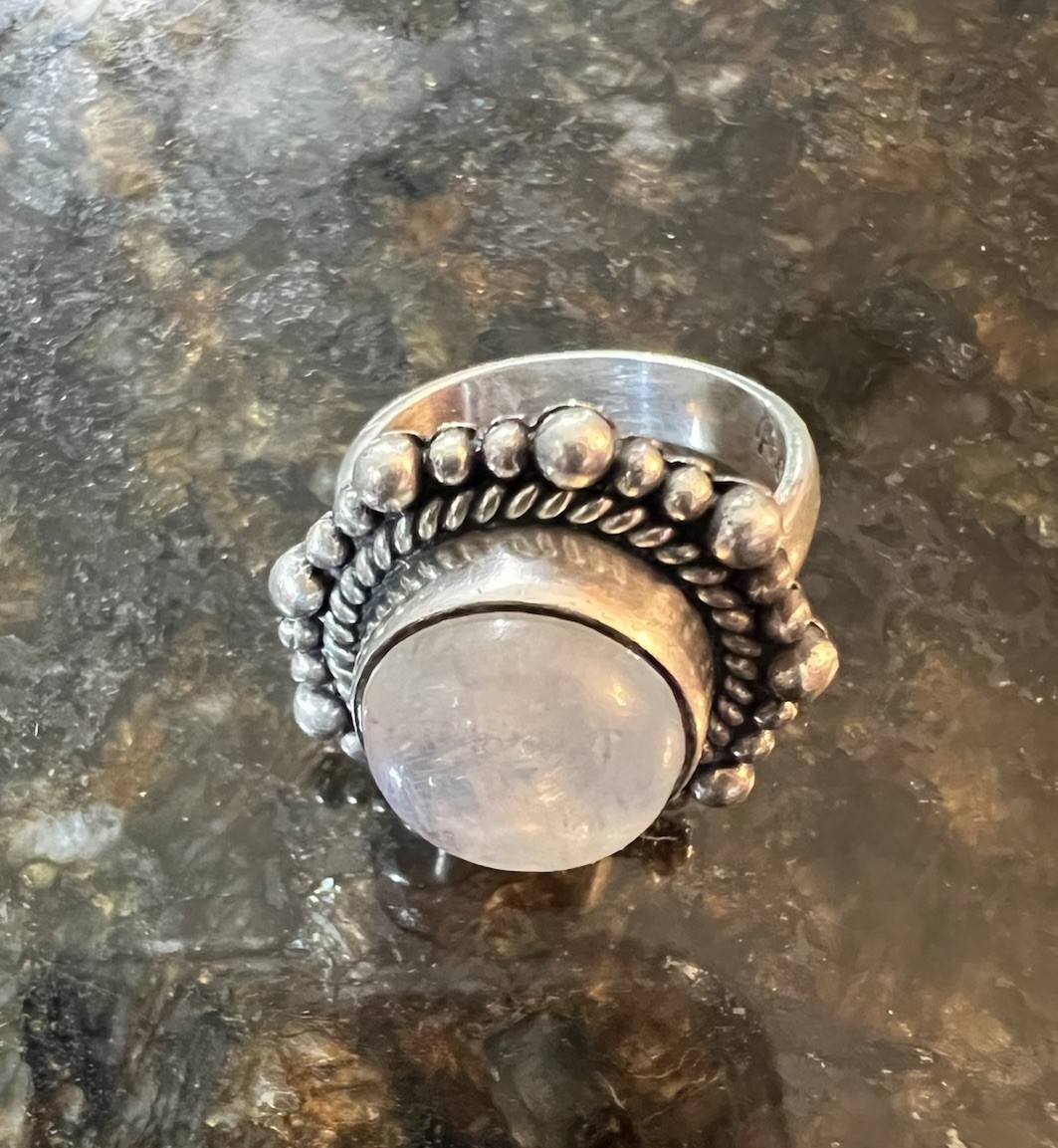 Silver 925 Moonstone Ring - image 9