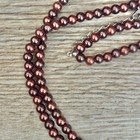 Faux Chocolate Pearl Necklace Double Strand Beaded Wire — photo 6