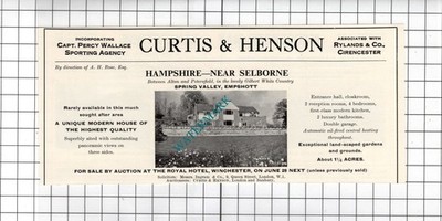 Spring Valley Empshott Hampshire A H Rose Esq - 1967 kleines Haus Verkaufsanzeige