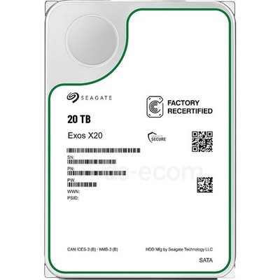 Seagate Exos X20 20TB HDD SATA 3,5 Zoll Interne Festplatte ST20000NM007D