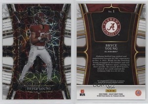 2023 Panini Select Draft Picks Concourse White Lazer Prizm Bryce Young Rookie RC