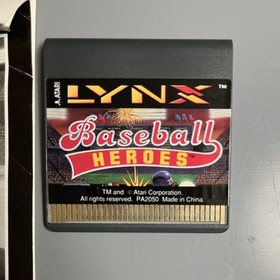 Baseball Heroes Atari Lynx Game & Manual - Works
