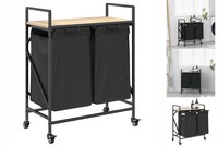 WäSchekorb WäSchesammler WäSchesack WäSchebox WäSchetrenner 2 FäCher Mit Rollen