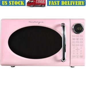 700W Four à micro-ondes compact 0.7 Cu Ft avec platine 8 Programmes de cuisine automatique Rose