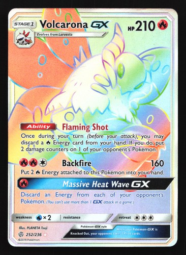 Volcarona GX 252/236 SM - Cosmic Eclipse Secret Rare Pokemon Card