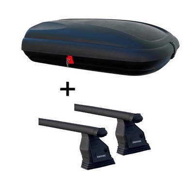 Dachbox CA320L carbonl.+Dachträger Tema für für Peugeot Expert bis 06