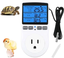 Backlit Digital Temperature Controller, LCD Screen Heating Cooling 