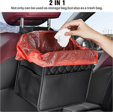Car Organizer Back Seat, Waterproof Pu Leather Car Seat Storage Bag Foldable ...