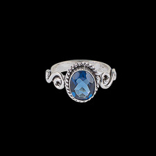 London Blue Topaz Gemstone 925 Sterling Silver Jewelry Statement Ring For Wife