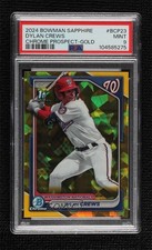 2024 Bowman Sapphire Edition Chrome Prospects Gold 44/50 Dylan Crews PSA 9 02le