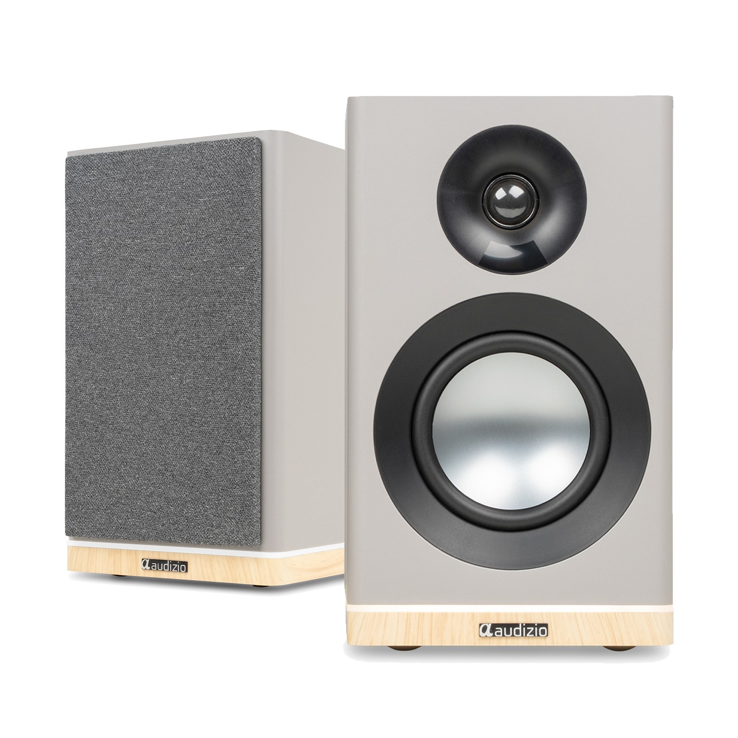 Audizio KS12 Active Bookshelf Speaker Set 80W BT - Grey