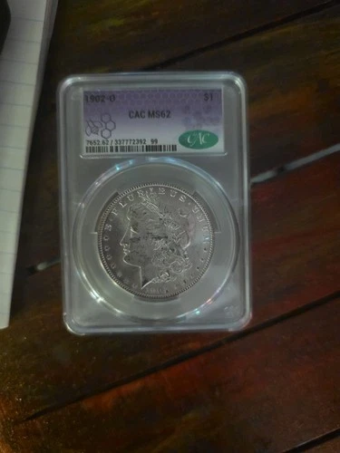 1902 O Proof-Like Morgan Silver Dollar $1 CACG MS 62 PL CAC