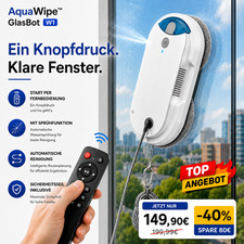 AquaWipe  GlasBot W1 Fensterputzroboter Fenst...