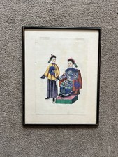 Antique 19th Century Chinese Gouache On Rice Paper Painting