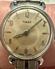 Timex Vintage Women's Silver Tone Mechanical Wind-Up Watch, Stretch Band