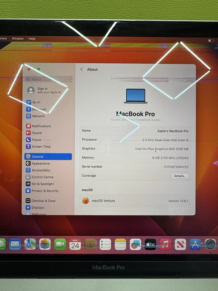 2017 Apple MacBook Pro 13" 256GB Intel Core i5 8GB Laptop Grey *PLEASE READ!* - Image 2 of 4