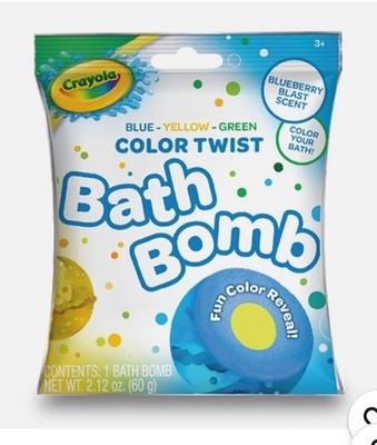 Bath Bombs Crayola Red Blue and Purple Very Cherry Sent 2 Count.