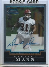 Maurice Mann 2004 Bowman Chrome Autographed Rookie Card #228-Bengals. rookie card picture