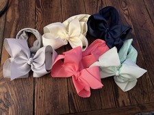 Nylon Baby Bow 5 Headband Lot 5