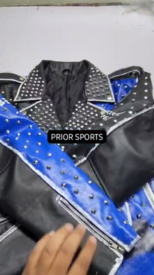 Men's & Women's Punk Leather Jacket Handmade, Brando Style