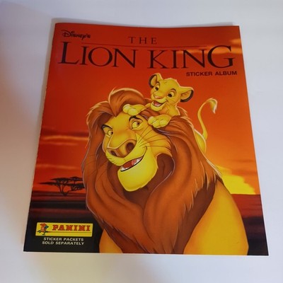 The Lion King 1994 Panini  Sticker Album Used 60 Stickers Already Stuck